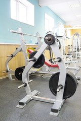 Obraz na płótnie Canvas fitness gym with sports equipment