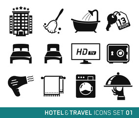 Hotel and Travel - obrazy, fototapety, plakaty