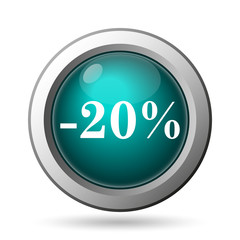 20 percent discount icon