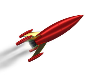 Startup Rakete fliegend