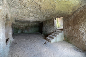 Chufut-Kale cave city-fortress, Bakhchysarai, republic Crimea