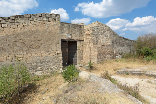 The gate of the Chufut-Kale fortress, Bakhchysarai, Crimea