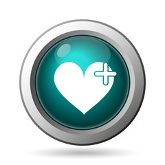 Obraz premium Heart with cross icon