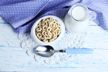Homemade yogurt and delicious  cereals in bowl