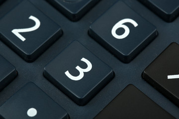 Macro view of calculator board