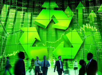 Business People Commuter Technology Security Recycling Concept