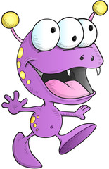 Silly Goofy Alien Vector Illustration Art