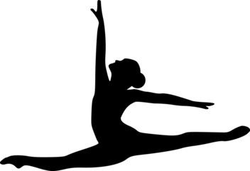 Naklejka premium Ballet Jumping Dancer