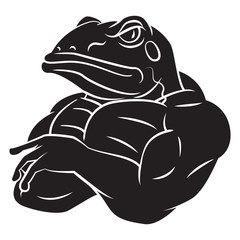 Frog Strong Mascot Tattoo
