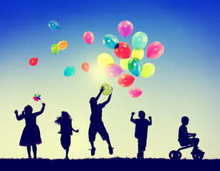 Group of Children Freedom Happiness Imagination Innocence