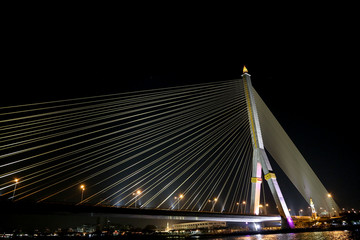 Fototapeta na wymiar Rama viii Bridge bangkok Thailand