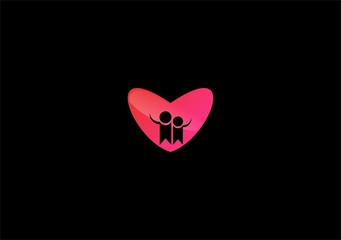 couple valentine logo love