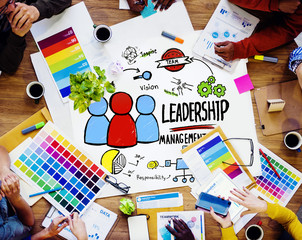 Casual People Leadership Management Brainstorming Concept