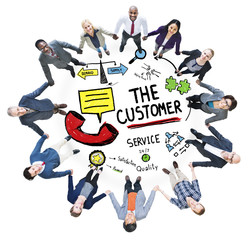 Customer Service Target Market Support Assistance Concept