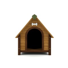 Wooden dog house