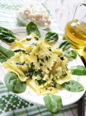 Ravioli with spinach