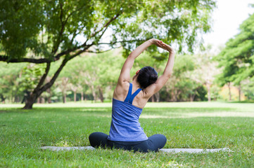 Relax pose in park