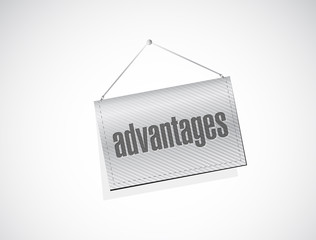 advantages banner sign illustration design