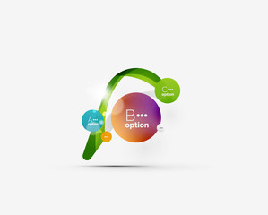 Abstract step infographics business layout