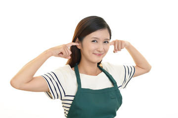 Fototapeta premium 微笑む主婦