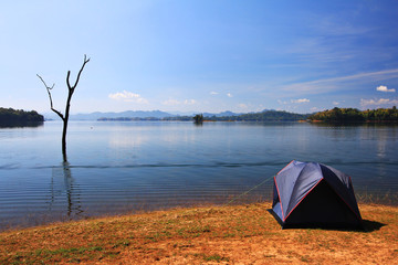 Waterside camping