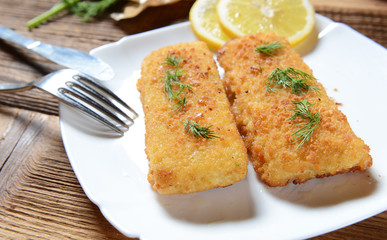 Fish fillets with chese