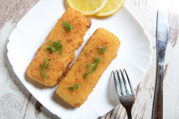 Fish fillets with chese