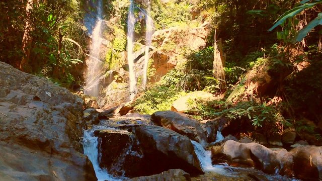 Mok pha waterfall in chiangmai Thailand