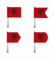 set of four flags Albania