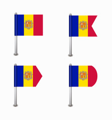 set of four flags Andorra
