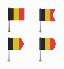 set of four flags Belgium