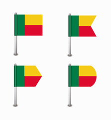 set of four flags Benin