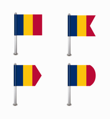 set of four flags Chad
