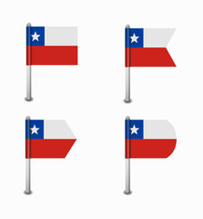 set of four flags Chile