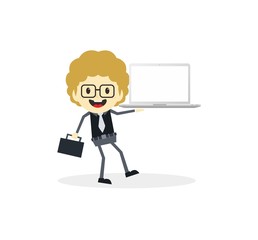business presentation cartoon character