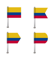set of four flags Colombia