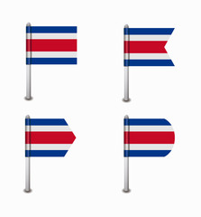 set of four flags Costa Rica