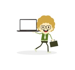 business presentation cartoon character