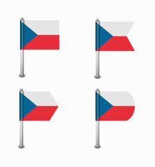 set of four flags Czech