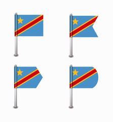 set of four flags Democratic Republic of the Congo