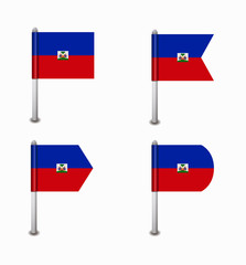 set of four flags Haiti
