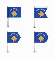 set of four flags Kosovo