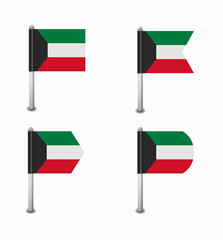 set of four flags Kuwait