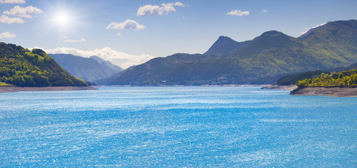 Panorama of lake Serre-Poncon