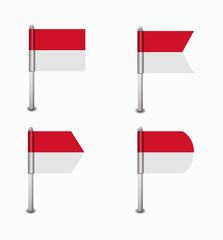 set of four flags Monaco