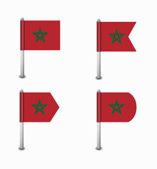 set of four flags Morocco