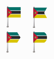 set of four flags Mozambique