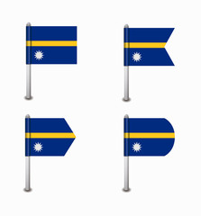 set of four flags Nauru