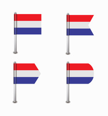set of four flags Netherlands