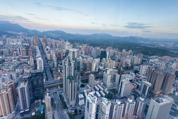 Fototapeta na wymiar skyline,cityscape of modern city,shenzhen